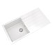 Vellamo Designer 1 Bowl Matt White Comite Composite Kitchen Sink & Waste with Reversible Drainer - 1000 x 500mm