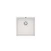 Vellamo Ceramic-Style Gloss White Composite Inset / Undermount 1 Bowl Kitchen Sink & Waste - 440 x 440mm