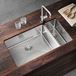 Vellamo Designer 1.5 Bowl Undermount Stainless Steel Kitchen Sink & Waste Kit with Left Hand Main Bowl - 800 x 440mm