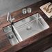 Vellamo Designer 1.5 Bowl Undermount Stainless Steel Kitchen Sink & Waste Kit with Right Hand Main Bowl - 800 x 440mm
