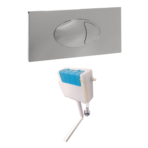 Vellamo Dual Flush Concealed Cistern with Dual Flush Plate