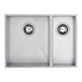 Vellamo Edge 1.5 Bowl Inset/Undermount Stainless Steel Kitchen Sink & Waste Kit with Left Hand Main Bowl - 580 x 430mm