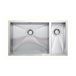 Vellamo Edge 1.5 Bowl Undermount Brushed Stainless Steel Kitchen Sink & Waste with Left Hand Main Bowl - 740 x 430mm