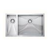 Vellamo Edge 1.5 Bowl Undermount Brushed Stainless Steel Kitchen Sink & Waste with Right Hand Main Bowl - 740 x 430mm
