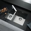 Vellamo Edge 1.5 Bowl Undermount Brushed Stainless Steel Kitchen Sink & Waste - 560 x 430mm