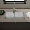 Vellamo Edge 2 Bowl Undermount Stainless Steel Kitchen Sink & Waste Kit - 860 x 430mm