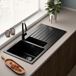 Vellamo Horizon 1.5 Bowl Black Granite Composite Kitchen Sink & Waste - 1000 x 500mm