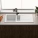 Vellamo Horizon 1.5 Bowl White Granite Composite Kitchen Sink & Waste - 1000 x 500mm