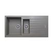 Vellamo Horizon 1.5 Bowl Graphite Grey Granite Composite Sink & Waste Kit with Reversible Drainer - 1000 x 500mm