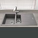 Vellamo Horizon 1.5 Bowl Graphite Grey Granite Composite Sink & Waste Kit with Reversible Drainer - 1000 x 500mm