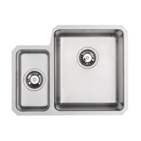 Vellamo Horizon 1.5 Bowl Undermount Stainless Steel Kitchen Sink & Waste Kit - 580 x 450mm