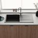 Vellamo Horizon Large Single Bowl Gunmetal Grey Granite Composite Kitchen Sink & Waste - 1000 x 500mm