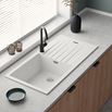 Vellamo Horizon Large Single Bowl White Granite Composite Kitchen Sink & Waste - 1000 x 500mm