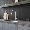 Vellamo Inspire Pull Out Mono Kitchen Mixer Tap - Brushed Steel