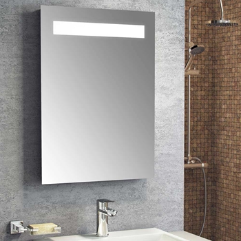 Vellamo LED Illuminated Bathroom Mirror with Demister Pad & Shaving Socket - 700 x 500mm
