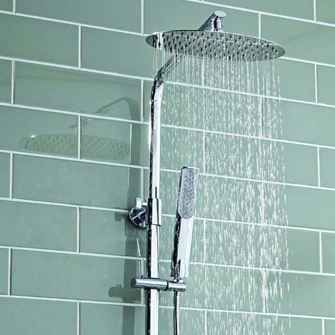 Vellamo Marco Oval Thermostatic Exposed Dual Shower System