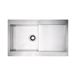 Vellamo Peak Compact 1 Bowl Satin Stainless Steel Sink & Waste with Reversible Drainer - 860 x 500mm