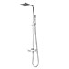 Vellamo Reveal Thermostatic Exposed Shower with Rigid Riser, Fixed Head & Adjustable Handset