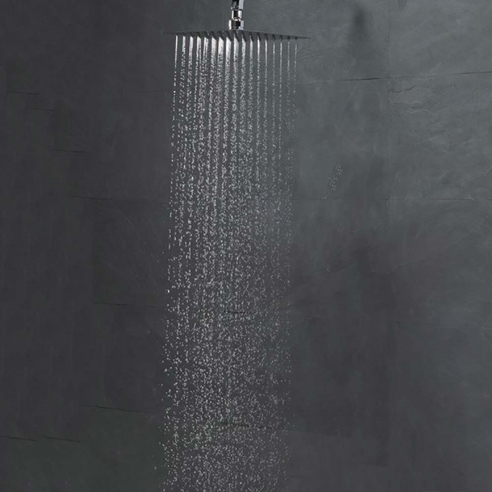 Vellamo Ultra Thin Square 200mm Shower Head & Ceiling Mounted Arm