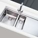 Vellamo Steel Horizon 1.5 Bowl Stainless Steel Kitchen Sink & Waste Kit with Left Hand Main Bowl - 1000 x 520mm