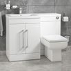 Vellamo Structure 1100mm Combination Basin & Toilet Unit Gloss White - Right Hand with Cistern