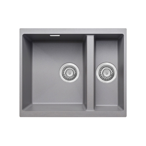 Vellamo Terra 1.5 Bowl Granite Composite Inset/Undermount Kitchen Sink & Waste Kit - 555 x 460mm