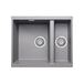 Vellamo Terra 1.5 Bowl Graphite Grey Granite Composite Inset/Undermount Kitchen Sink & Waste Kit - 555 x 460mm