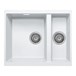 Vellamo Terra 1.5 Bowl White Granite Composite Inset/Undermount Kitchen Sink & Waste Kit - 555 x 460mm
