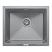 Vellamo Terra 1 Bowl Graphite Grey Granite Composite Inset/Undermount Kitchen Sink & Waste Kit - 533 x 457mm