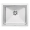 Vellamo Terra 1 Bowl White Granite Composite Inset/Undermount Kitchen Sink & Waste Kit - 533 x 457mm