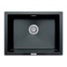 Vellamo Terra Large 1 Bowl Black Granite Composite Inset/Undermount Kitchen Sink & Waste Kit - 610 x 460mm