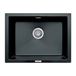 Vellamo Terra Large 1 Bowl Black Granite Composite Inset/Undermount Kitchen Sink & Waste Kit - 610 x 460mm