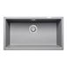 Vellamo Terra Extra Large 1 Bowl Graphite Grey Granite Composite Undermount Kitchen Sink & Waste Kit - 774 x 434mm