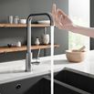 Vellamo Touch Control Single Lever Mono Kitchen Mixer Tap - Brushed Nickel