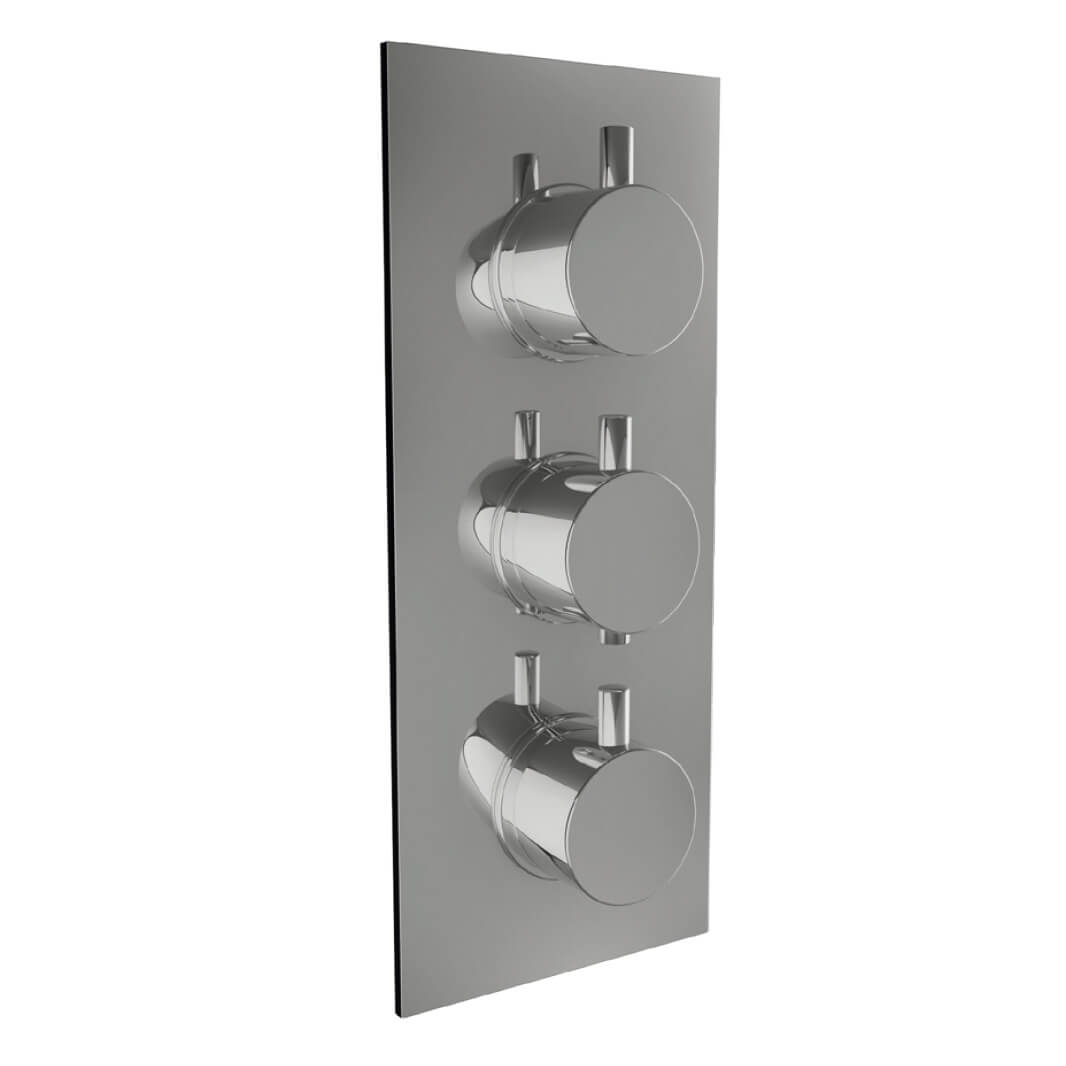 Thermostatic Concealed Twin Shower Mixer ValveThin Overhead 2 Way2 Outlets 