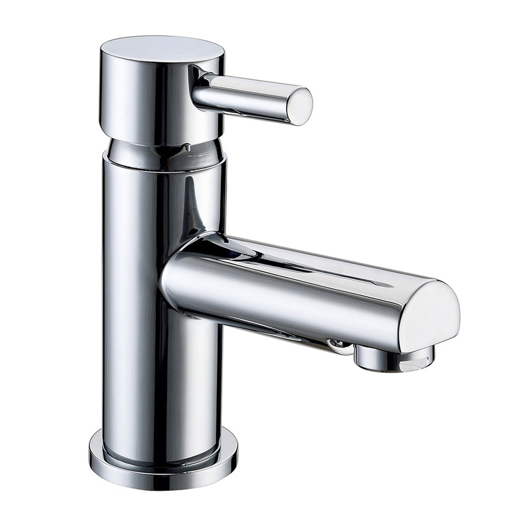 Vellamo Twist Chrome Basin Mixer Tap & Waste Tap Warehouse
