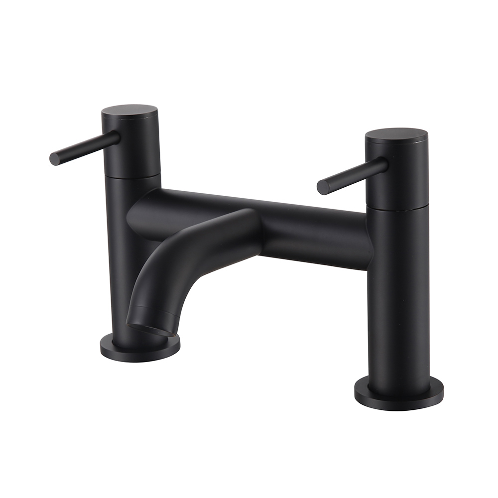 Vellamo Twist Matt Black Bath Mixer Tap Tap Warehouse