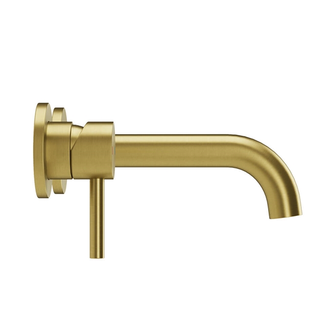 Harbour Clarity Brushed Brass Wall Mounted Basin Mixer Tap