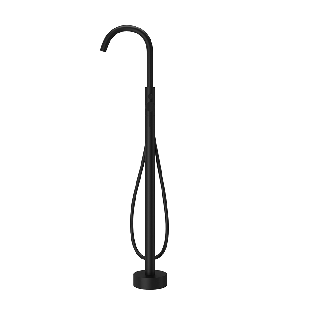 Harbour Clarity Matt Black Floorstanding Bath Shower Mixer & Shower Kit