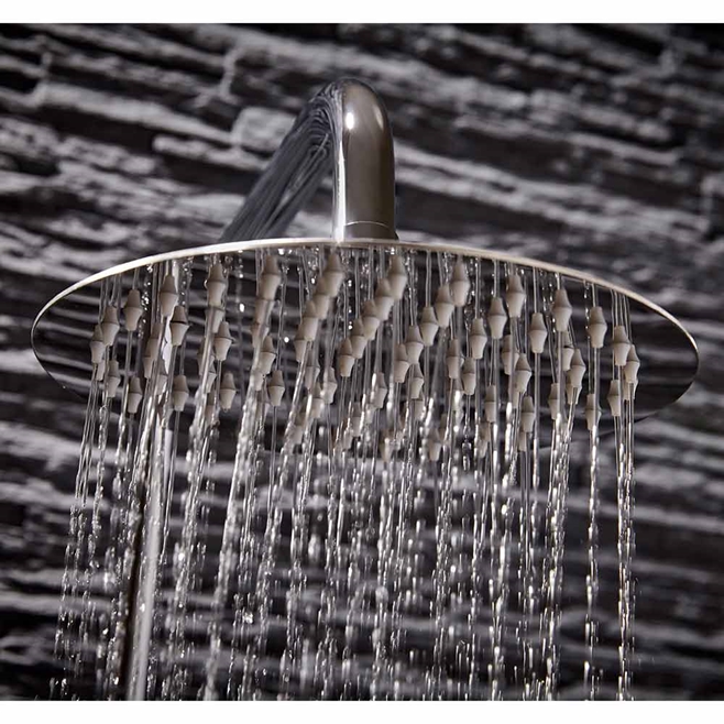 Vellamo Marvel WRAS-Approved Modern Thermostatic Shower Set with Thin Fixed Head