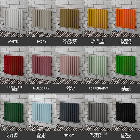 The Tap Factory Vibrance Single Panel Horizontal Radiator 550 x 590mm - 15 Colours Available