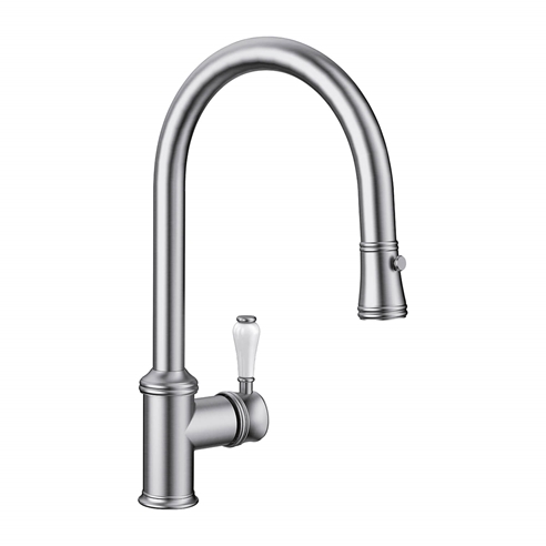 Blanco Vicus Single Lever Traditional Mono Pull Out Kitchen Mixer Tap with Dual Spray