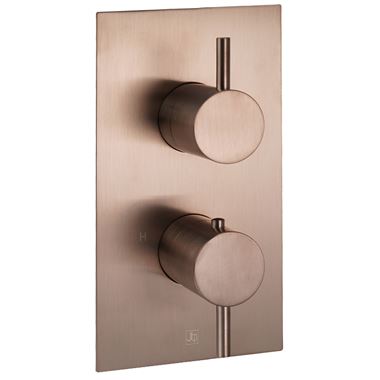 VOS 1 Outlet Concealed Thermostatic Shower Valve - Brushed Bronze