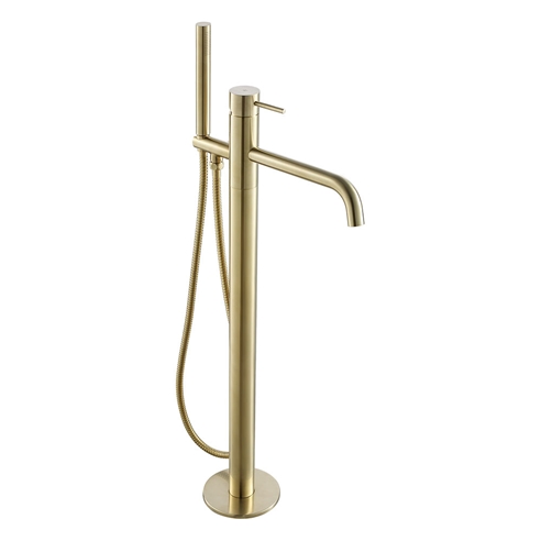 VOS Floorstanding Bath Shower Mixer - Brushed Brass