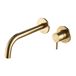 VOS Single Lever Wall Mounted Basin Mixer - Brushed Brass