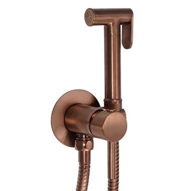VOS Douche Handset with Hose & Wall Bracket - Brushed Bronze