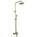 VOS Exposed 3 Outlet Rigid Riser Thermostatic Shower Set - Brushed Brass