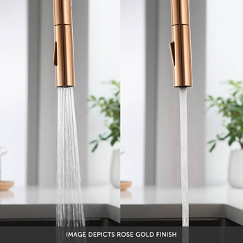 Just Taps VOS Pull Out Single Lever Mono Kitchen Mixer - Brushed Brass