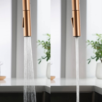 Just Taps VOS Pull Out Single Lever Mono Kitchen Mixer - Rose Gold