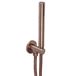 VOS Round Water Outlet & Holder with Metal Hose & Slim Hand Shower - Brushed Bronze